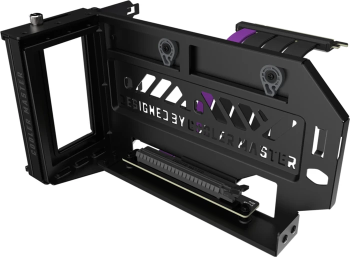 Cooler Master Vertical Graphics Card Holder Kit V3 Riser Card, inkl. PCI-Slot Blende, gewinkelt, PCIe 4.0, 165mm, schwarz