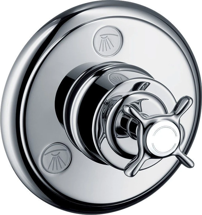 Hansgrohe Axor Montreux Ab- und Umstellventil Trio/Quattro polished black chrome