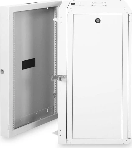 Digitus Professional Unique Serie Wandschrank 20HE, zweiteilig, schwenkbar, Sicherheitsglastür, IP2X, grau, 600mm tief