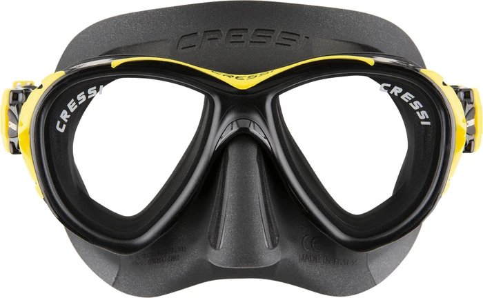 Cressi Naxos Tauchermaske schwarz/gelb