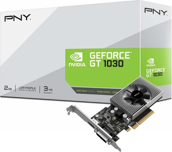 PNY GeForce GT 1030, 2GB DDR4, DVI, HDMI