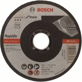 Bosch Professional WA60TBF Standard for Inox Trennscheibe, 115x1x22.23mm, 1 Stück