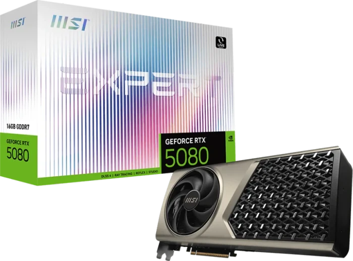 MSI GeForce RTX 5080 16G Expert, G5080-16E, 16GB GDDR7, HDMI, 3x DP