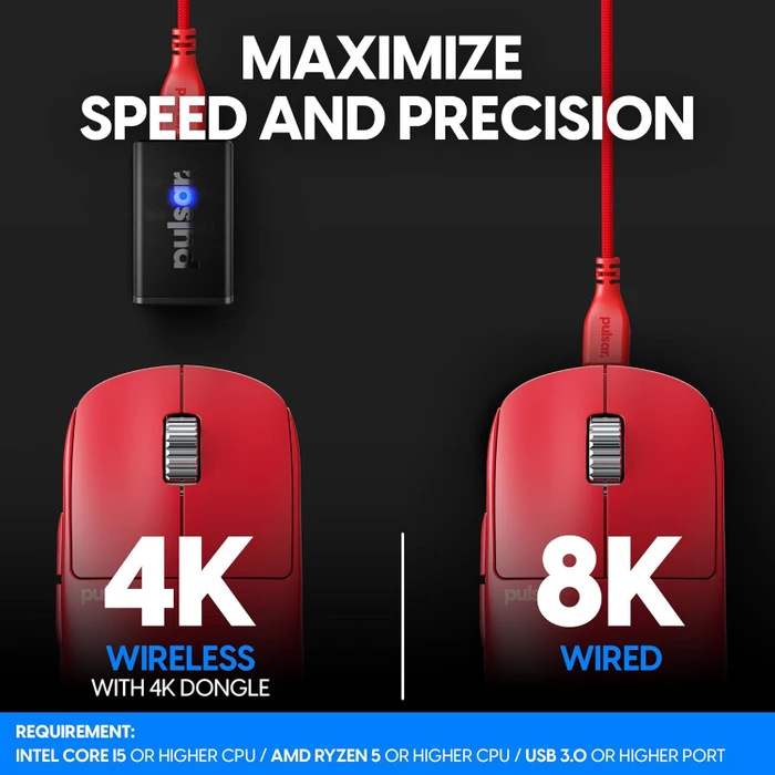 Pulsar Gaming Gears X2H eS Wireless Red Edition, USB