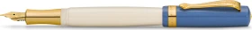 Kaweco Student 50's Rock creme/blau, rechte Hand, extra fein