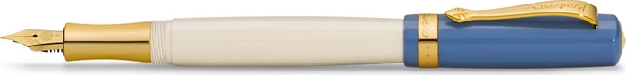 Kaweco Student 50's Rock creme/blau, rechte Hand, extra fein