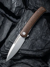 Civivi Cetos Taschenmesser brown micarta/silver bead blasted