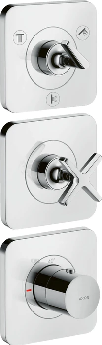 Hansgrohe Axor Citterio E Thermostatmodul 380/120 Kontrollfeld für 3 Verbraucher chrom