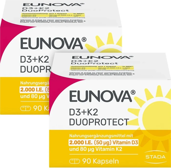 Stada Eunova DuoProtect D3 + K2 Kapseln