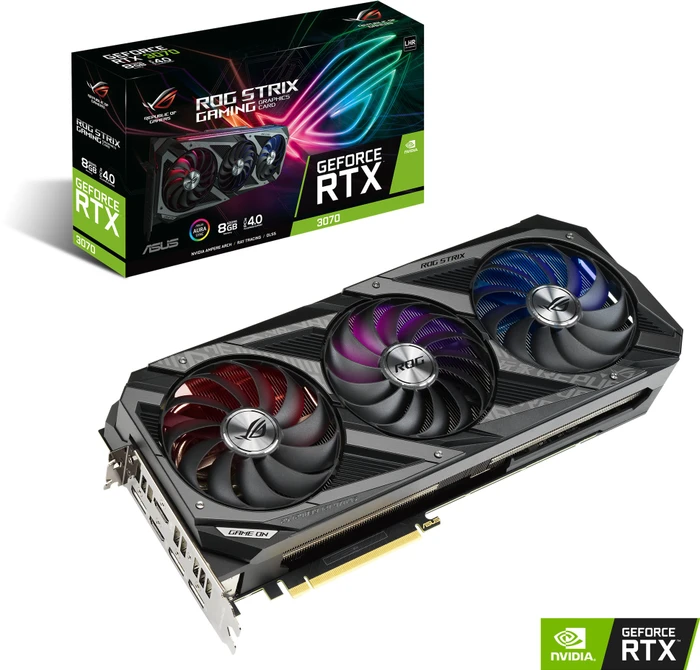 ASUS ROG Strix GeForce RTX 3070 V2 (LHR), ROG-STRIX-RTX3070-8G-V2-GAMING, 8GB GDDR6, 2x HDMI, 3x DP