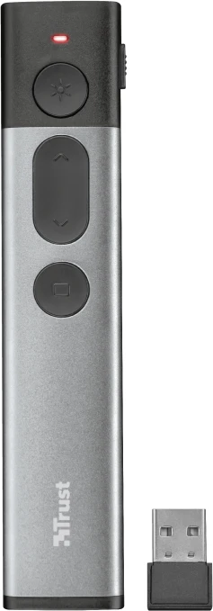 Trust Kazun Aluminium Wireless Presenter schwarz/grau, USB-A