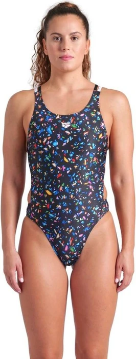 Arena Confetti Badeanzug black multi/black/white (Damen)