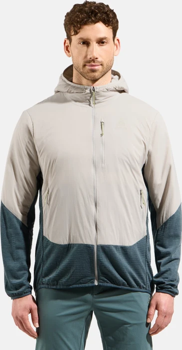 Odlo Ascent Wool Insulated Hybrid Funktionsjacke silver cloud/dark slate (Herren)