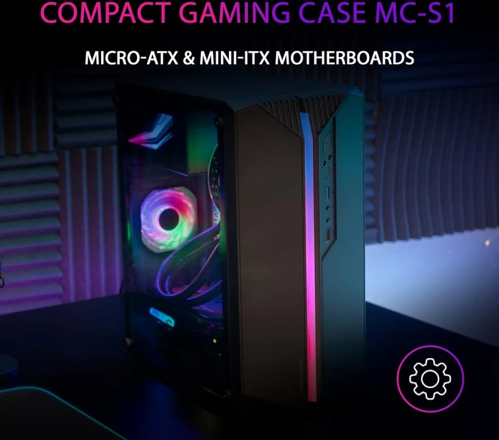 Mars Gaming MC-S1, schwarz, Acrylfenster