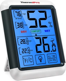 ThermoPro Hygrometer-Temperaturstation schwarz, digital