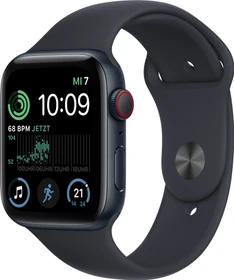 Apple Watch SE (2022) (GPS + Cellular) 44mm Mitternacht mit Sportarmband Mitternacht