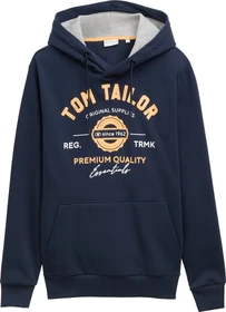 Tom Tailor Logo-Print Hoodie dark blue (Herren)