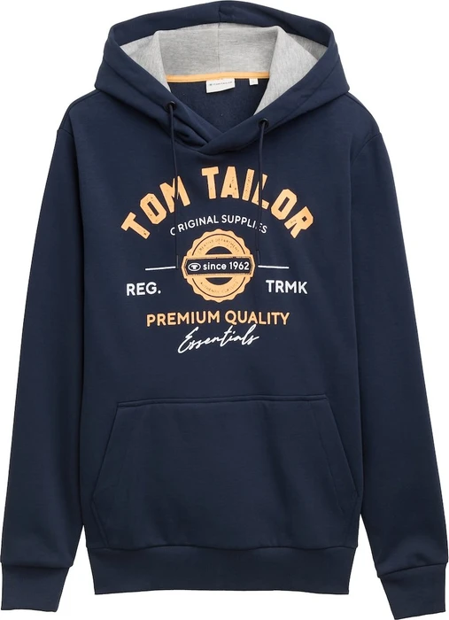 Tom Tailor Logo-Print Hoodie dark blue (Herren)