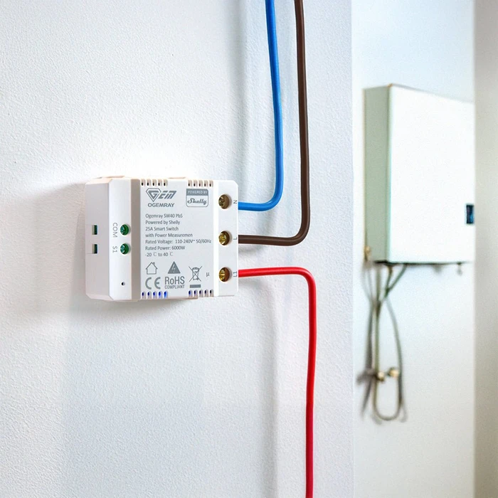 Shelly Ogemray Smarter Relaisschalter, 25A, Schaltaktor