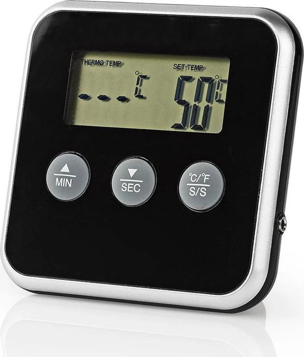 Nedis Fleisch-Thermometer schwarz digital