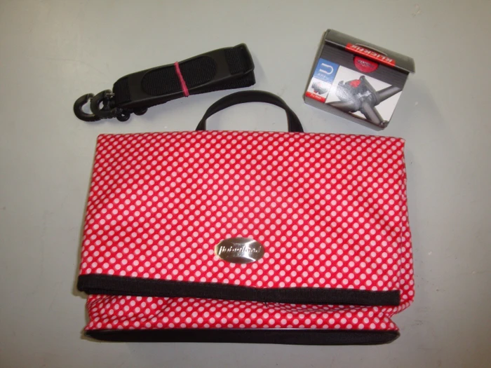 Haberland Melanie C ohne Adapter Lenkertasche rot/weiß punkte