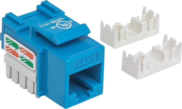 Intellinet Keystone Modul RJ-45 Buchse via Verlegekabel Cat6, blau