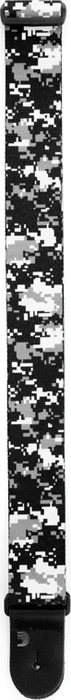 D'Addario Printed Polyester Guitar Strap Camo Black