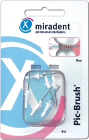 Miradent Pic-Brush Ersatz Interdentalbürste fine weiß, 6 Stück