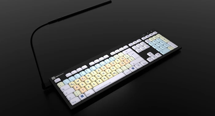 LogicKeyboard Nero Slim Line Dyslexie Keyboard PC, USB, DE