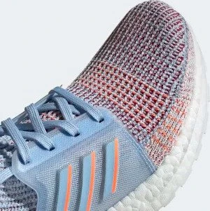 adidas Ultraboost 19 glow blue/hi-res coral/active maroon (Damen)