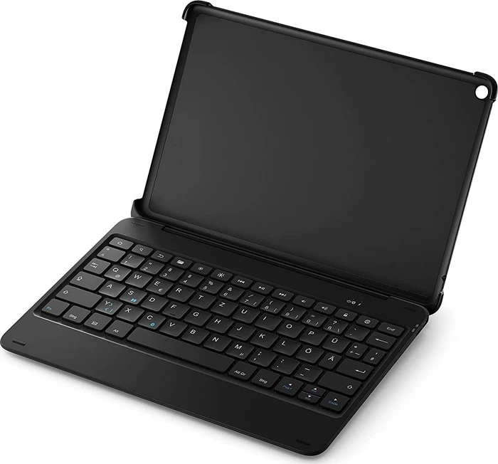 Amazon Fire HD 10 Plus KFTRPWI 2021, ohne Werbung, schwarz, 64GB, mit Bluetooth Tastatur