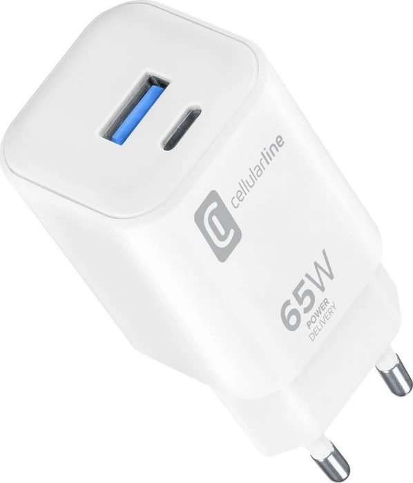 Cellularline Dual Port Travel Charger Apple PD 20W weiß