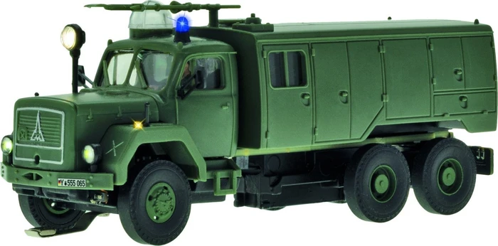 Viessmann - Spur H0 - CarMotion - Feuerwehr MAGIRUS DEUTZ 3-achs mit Rundumleuchte, Militär