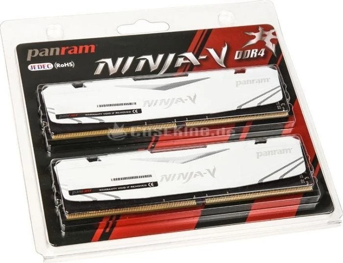 Panram Ninja-V weiß UDIMM 16GB Kit, DDR4-2400, CL15-15-15-36