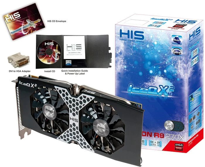 HIS Radeon R9 270X IceQ X² Boost Clock, 2GB GDDR5, DVI, HDMI, 2x mDP