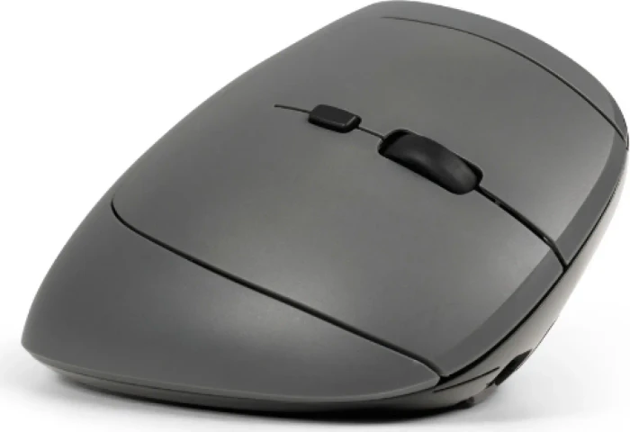 BakkerElkhuizen MidWay 3-Mode Vertical Mouse, grau/schwarz, USB/Bluetooth