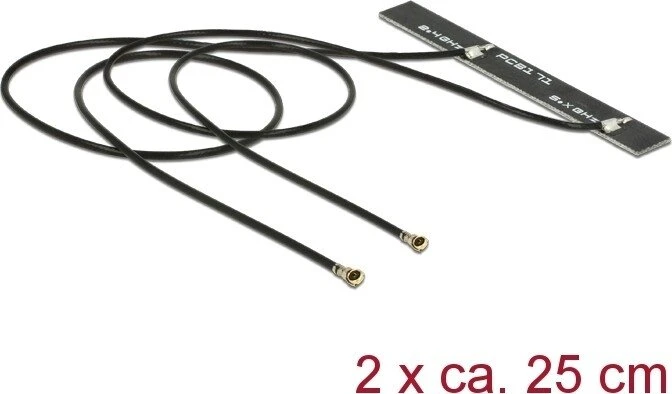 DeLOCK Doppelantenne, 5GHz/2.4GHz, 3-5dBi, MHF