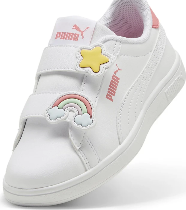 Puma Smash 3.0 Badges puma white/passionfruit (Junior)