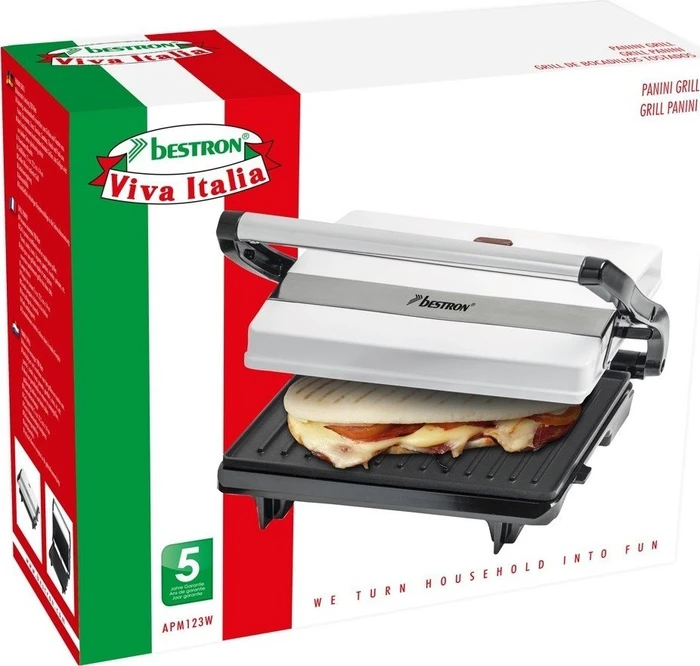 Bestron APM123W Panini Kontaktgrill – Bild 3 von 6