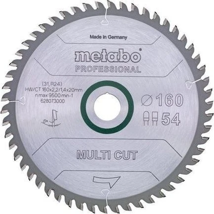 Metabo Multi Cut Kreissägeblatt 54Z, 160x1.4x20mm, 1 Stück