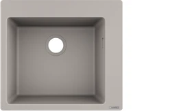 Hansgrohe S51 S510-F450 450 Einbau Becken mittig betongrau