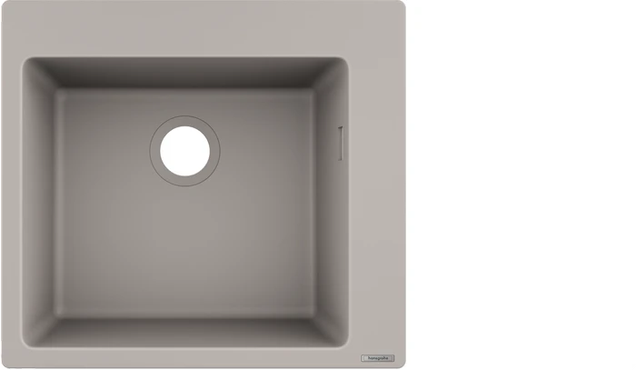 Hansgrohe S51 S510-F450 450 Einbau Becken mittig betongrau