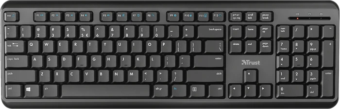 Trust Ody Wireless Silent Keyboard, schwarz, USB, DE