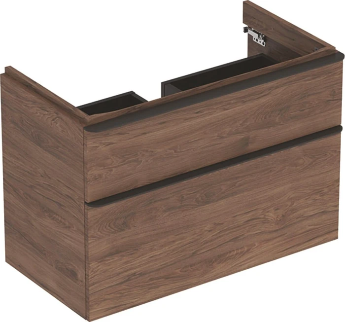 Geberit Smyle Square Unterschrank 88.4x61.7x47cm, 2 Schubladen, Nussbaum
