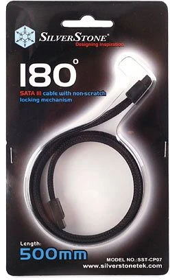 SilverStone CP07 SATA 6Gb/s Kabel 0.5m mit Arretierung