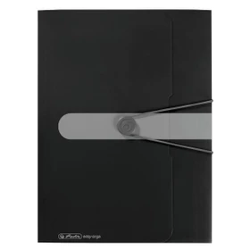 Herlitz Dreiflügelmappe mit Gummizug, A4, schwarz