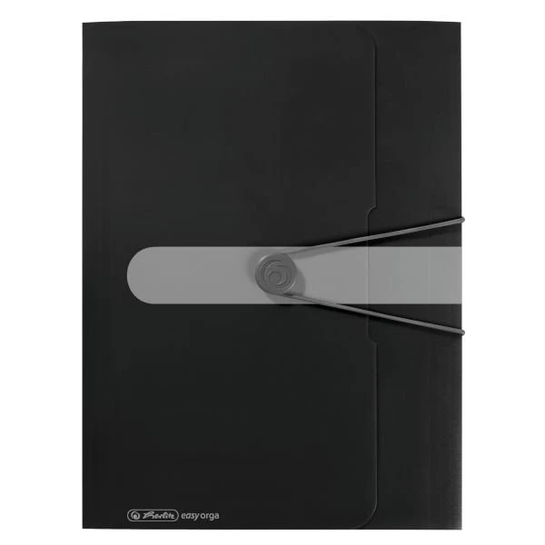 Herlitz Dreiflügelmappe mit Gummizug, A4, schwarz