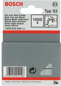 Bosch Professional Typ 53 Tacker-Klammern, 11.4x6mm, 1000 Stück