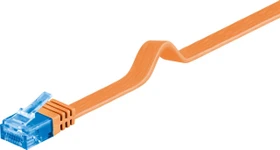 goobay Flach-Patchkabel, Cat6a, U/UTP, RJ-45/RJ-45, 0.5m, orange