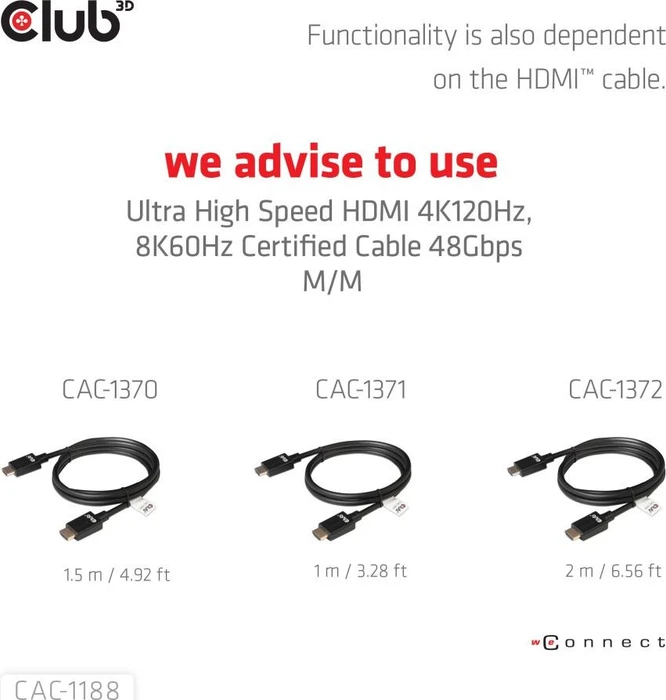 Club 3D Mini DisplayPort 1.4 [Stecker} auf HDMI [Buchse]